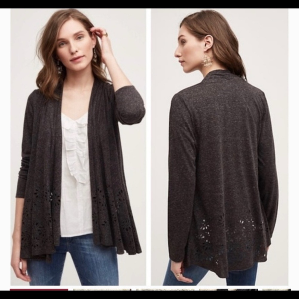 Anthropologie Meadow Rue Verna Cut Out Cardigan